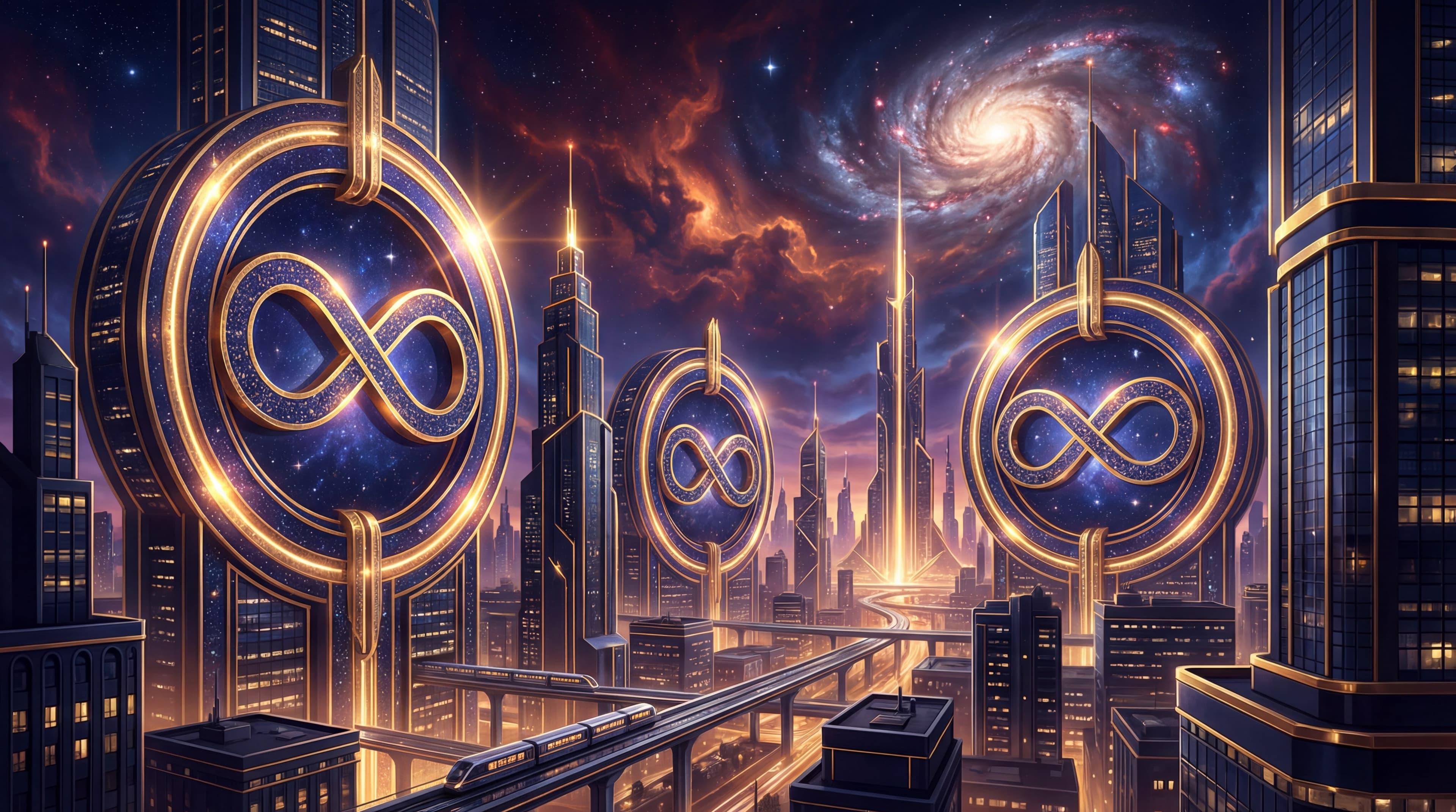 Futuristic city infrastructure