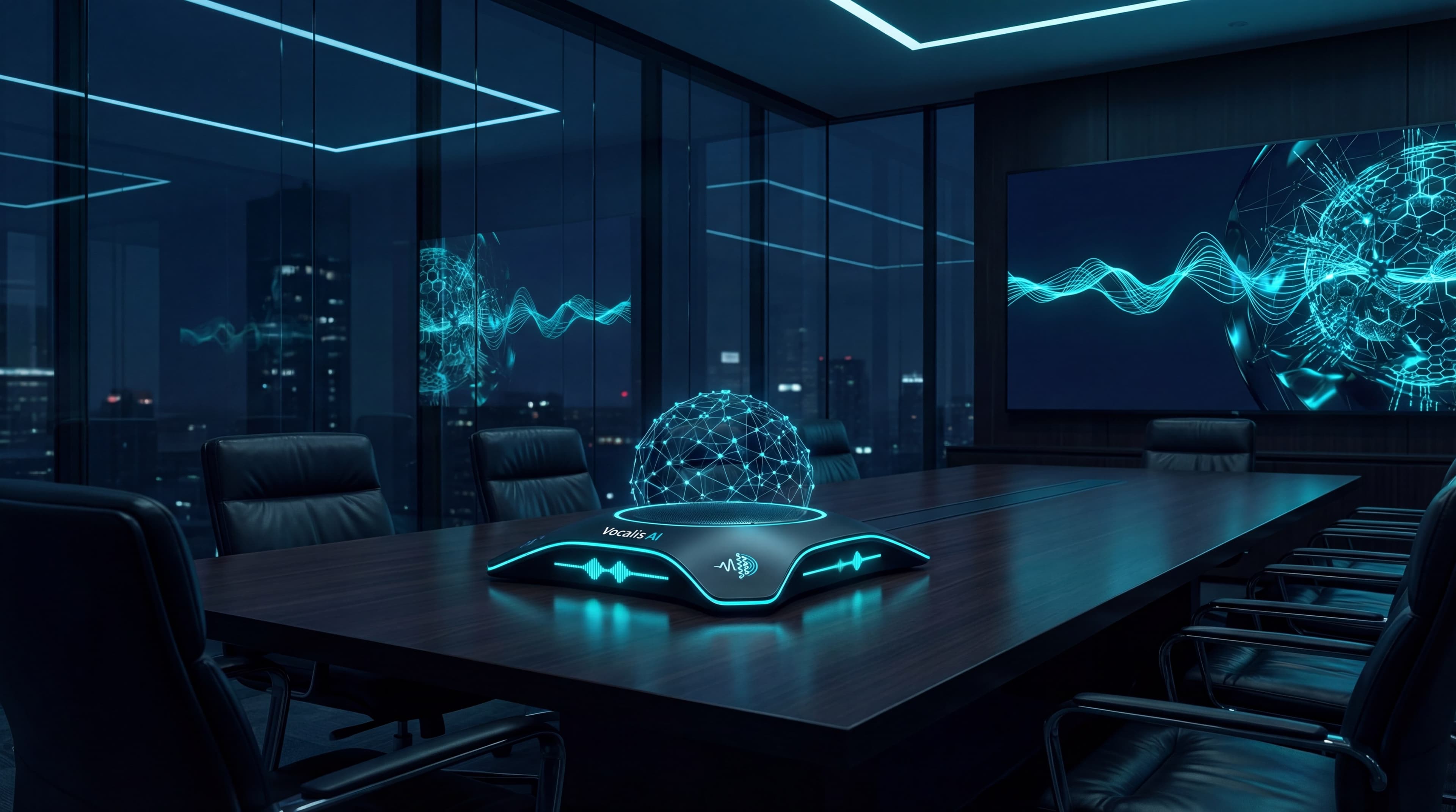 Voice agent conference room interface